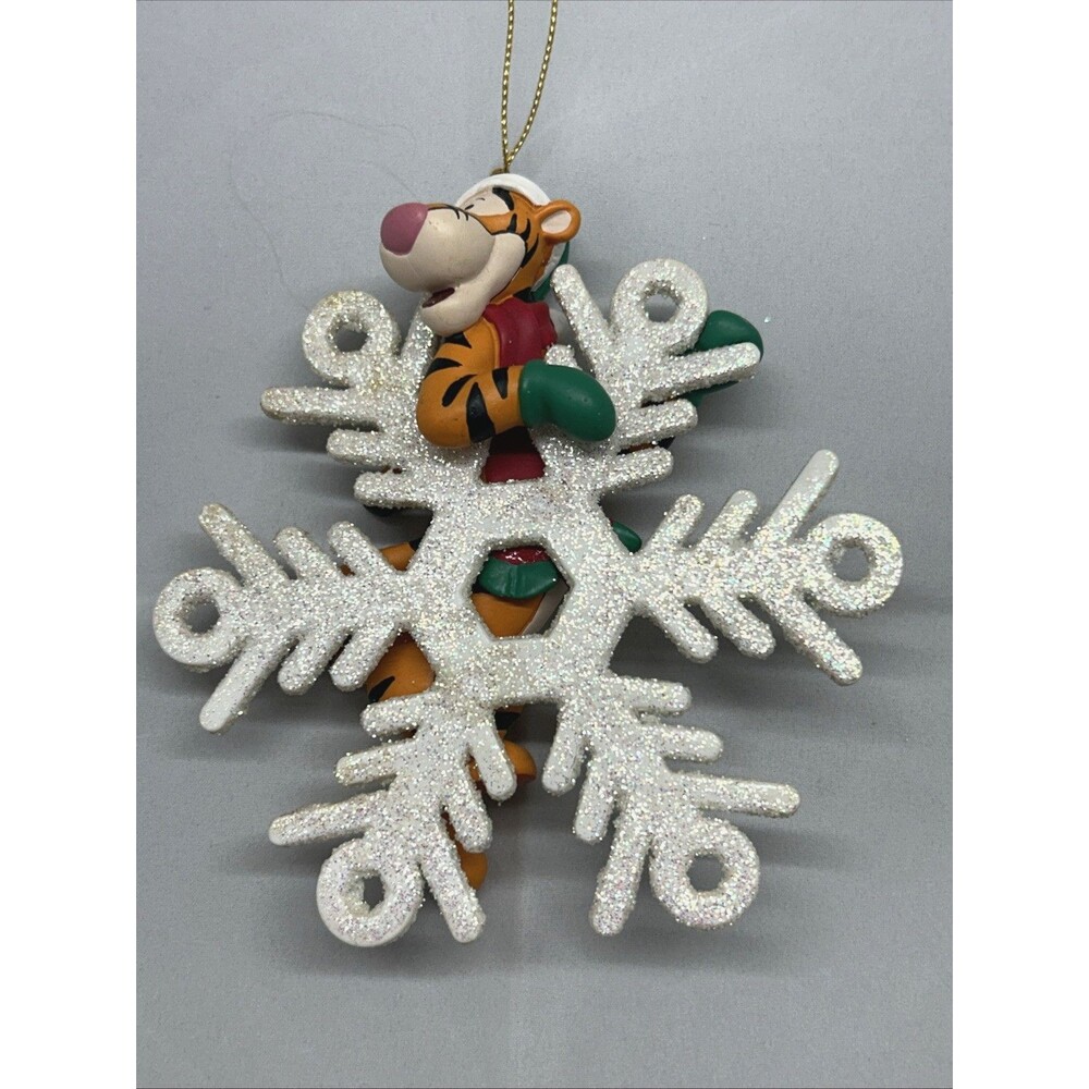 Disney Tigger Snowflake Santa Christmas Ornament 1990s 4.5" EUC